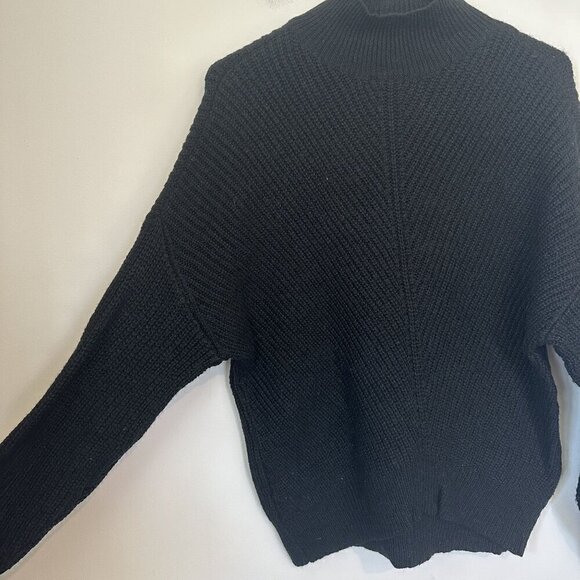 Vince Camuto Black Oversized Knit Sweater - Size: Extra Small - Picture 3 of 7